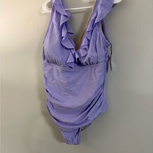 Lavender Ruffle One-Piece Swimsuit